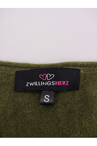 Zwillingsherz Dámský kašmírový pulovr khaki basic Velikost S | Zwillingsherz | obrázek 5
