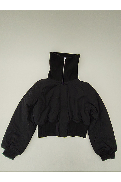 Weekday Černá bavlněná bomber bunda puffer krátká do pasu Vel. EU M | Weekday | obrázek 2