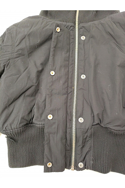 Weekday Černá bavlněná bomber bunda puffer krátká do pasu Vel. EU M | Weekday | obrázek 3