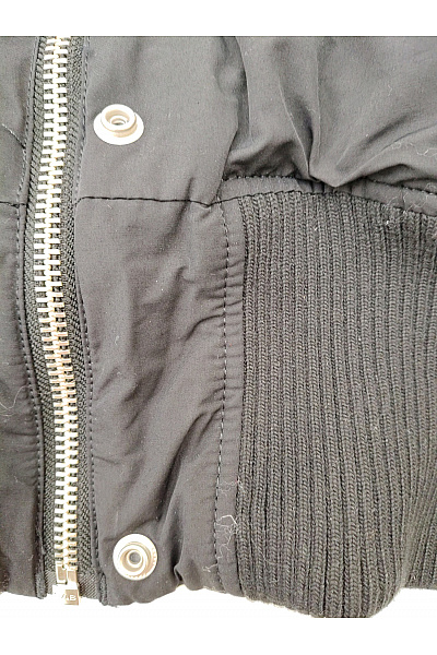 Weekday Černá bavlněná bomber bunda puffer krátká do pasu Vel. EU M | Weekday | obrázek 4