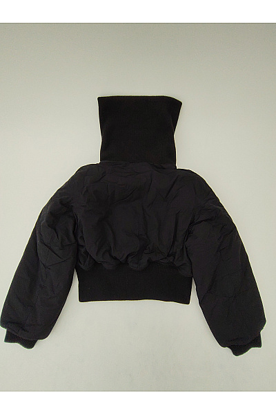 Weekday Černá bavlněná bomber bunda puffer krátká do pasu Vel. EU M | Weekday | obrázek 5