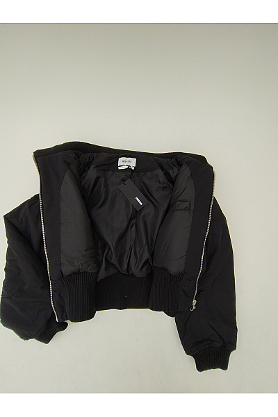 Weekday Černá bavlněná bomber bunda puffer krátká do pasu Vel. EU M | Weekday | obrázek 6