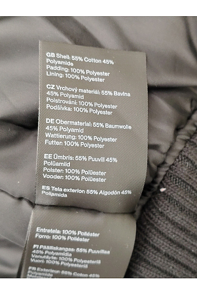 Weekday Černá bavlněná bomber bunda puffer krátká do pasu Vel. EU M | Weekday | obrázek 9