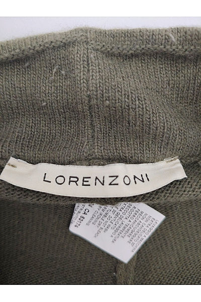 Lorenzoni Dámské vlněné tepláky khaki široké s kapsami Velikost L | Lorenzoni | obrázek 6