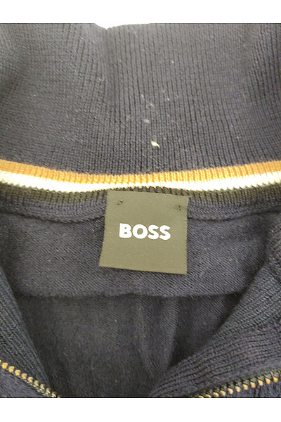 Hugo Boss Pánský vlněný pulovr se stojáčkem na zip modrý Vel. S | Hugo Boss | obrázek 5