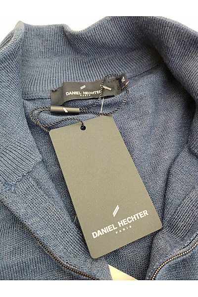 DANIEL HECHTER Modrý vlněný pulovr na zip Vel. XL | DANIEL HECHTER | obrázek 3