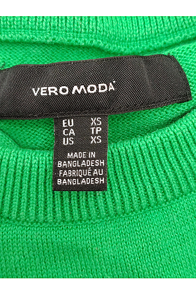 VERO MODA Bavlněné pruhované pletené maxi šaty s dlouhým rukávem Velikost EU XS | VERO MODA | obrázek 7
