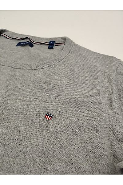 GANT Šedý dámský bavlněný pulovr basic Vel. XL | GANT | obrázek 4