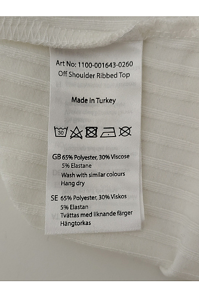Bílé dámské tričko s odhalenými rameny basic Vel. XS | Unimoda | obrázek 4