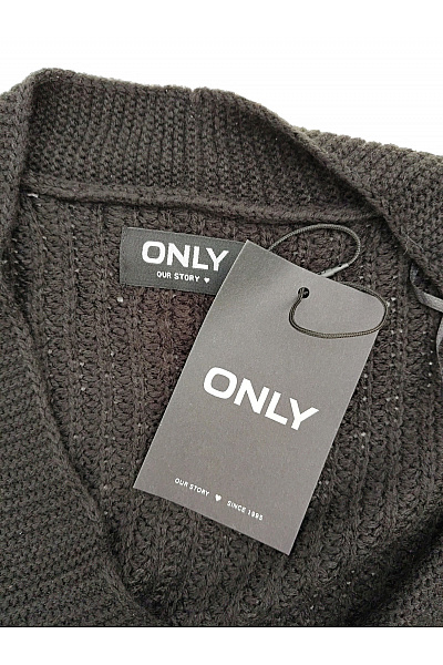 ONLY Černý pletený crop kardigan na knoflíky Velikost XS | ONLY | obrázek 6
