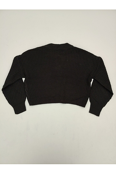 ONLY Černý pletený crop kardigan na knoflíky Velikost XS | ONLY | obrázek 8