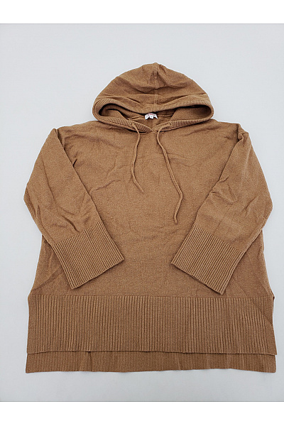 s.OLIVER Hnědý pletený dámský pulovr s kapucí oversized Vel. EU 38 | s.OLIVER | obrázek 2