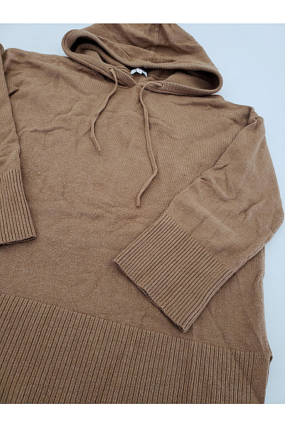 s.OLIVER Hnědý pletený dámský pulovr s kapucí oversized Vel. EU 38 | s.OLIVER | obrázek 3