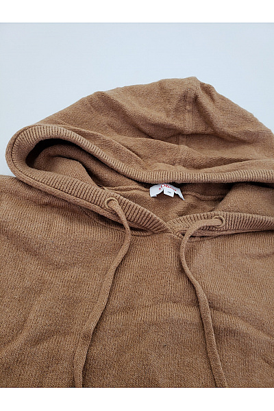 s.OLIVER Hnědý pletený dámský pulovr s kapucí oversized Vel. EU 38 | s.OLIVER | obrázek 4