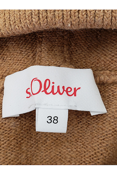 s.OLIVER Hnědý pletený dámský pulovr s kapucí oversized Vel. EU 38 | s.OLIVER | obrázek 6
