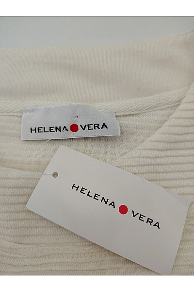 HELENA VERA Béžová dámská halenka s lodičkovým výstřihem a 3/4 rukávem Velikost EU 40 | HELENA VERA | obrázek 4
