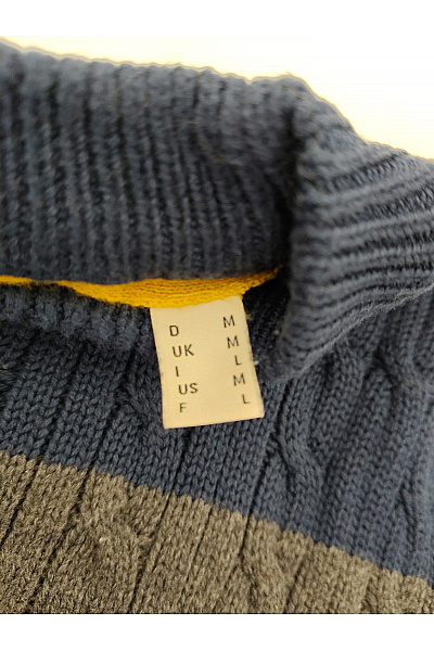 Esprit Pánský pruhovaný pletený pulovr s copánkovým vzorem Velikost M | Esprit | obrázek 6