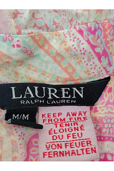 Ralph Lauren Dámská bavlněná košile s krátkým rukávem růžová vzorovaná Vel. M | Ralph Lauren | obrázek 5