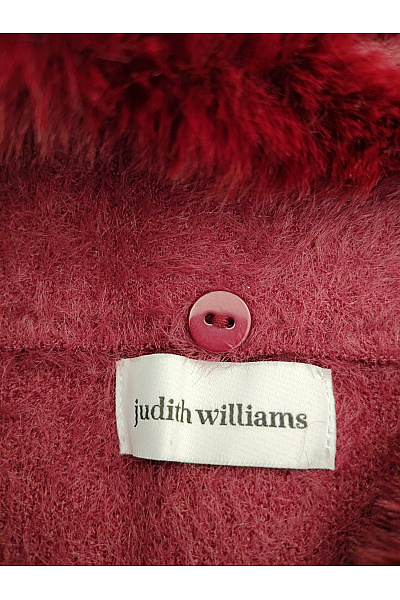 Judith Williams Červený dámský teddy kabát s kožešinovým límcem Vel. IT 44 | Judith Williams | obrázek 7