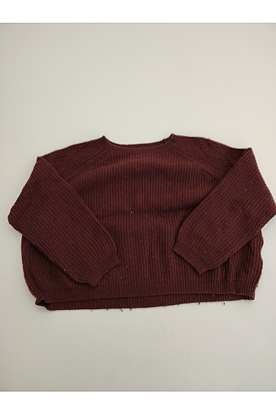 Emilio Sarto Dámský Vínový Pletený Oversized Pulovr Vel. M