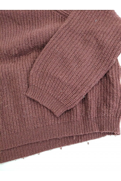 Emilio Sarto Dámský vínový pletený oversized pulovr Vel. M | Emilio Sarto | obrázek 2