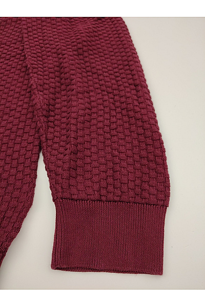 GANT Bavlněný pletený kardigan na zip vínový Vel. L | GANT | obrázek 2