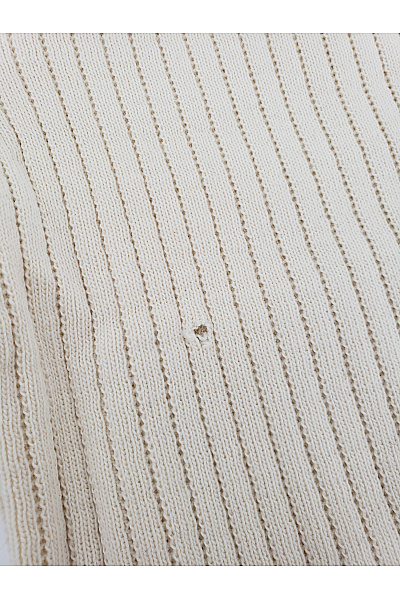 Béžové pletené široké kalhoty s vysokým pasem Vel. XXS | Unimoda | obrázek 5