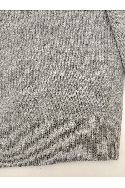 GANT Šedý vlněný pulovr s výstřihem do V basic Velikost XL | GANT | obrázek 3