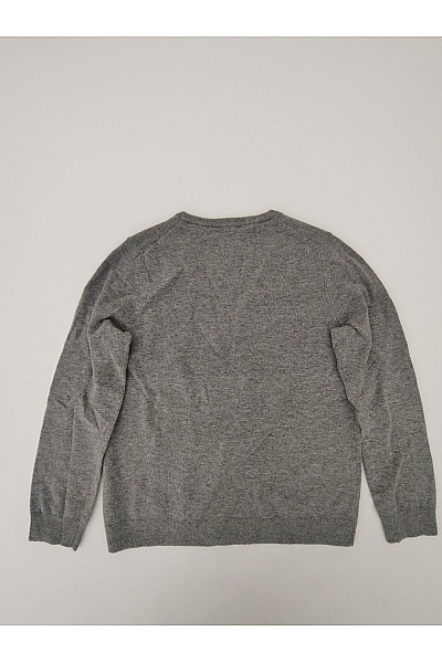 GANT Šedý vlněný pulovr s výstřihem do V basic Velikost XL | GANT | obrázek 10