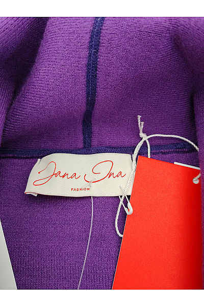 Jana Ina Fialová dlouhá pletená vesta bez rukávů Velikost DE 46 | Jana Ina | obrázek 4