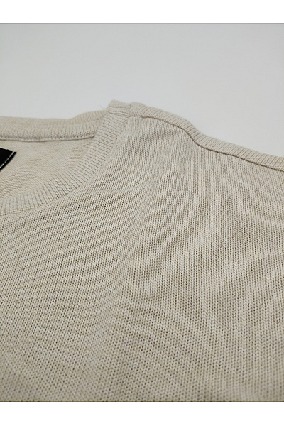 VERO MODA Béžové dámské tričko s krátkým rukávem a kulatým výstřihem basic Velikost EU M | VERO MODA | obrázek 4