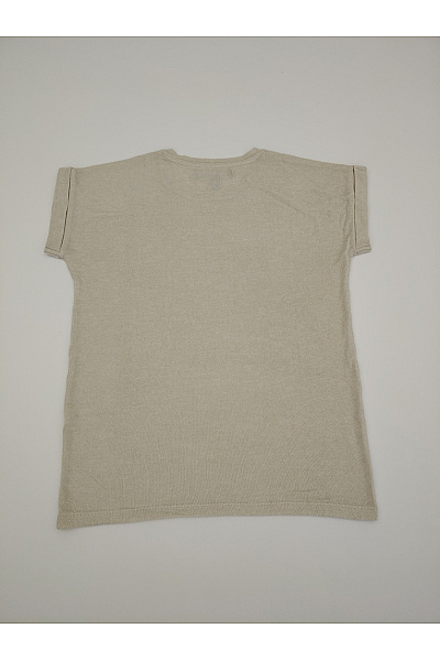 VERO MODA Béžové dámské tričko s krátkým rukávem a kulatým výstřihem basic Velikost EU M | VERO MODA | obrázek 6