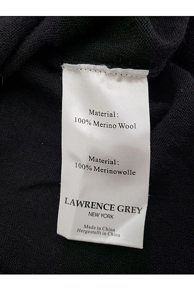 LAWRENCE GREY Černý pánský vlněný pulovr se stojáčkem na zip Vel. M | LAWRENCE GREY | obrázek 4