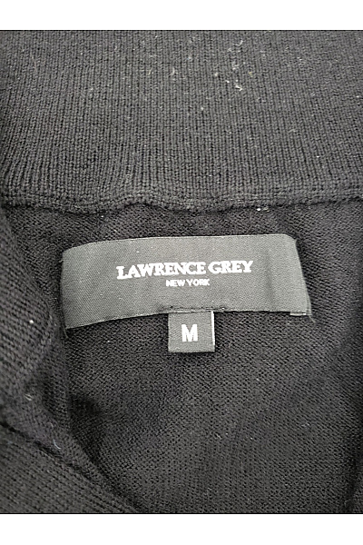 LAWRENCE GREY Černý pánský vlněný pulovr se stojáčkem na zip Vel. M | LAWRENCE GREY | obrázek 5