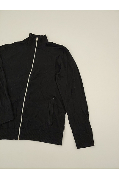 JACK & JONES Černý bavlněný pánský kardigan na zip se stojáčkem Velikost US XL | JACK & JONES | obrázek 2