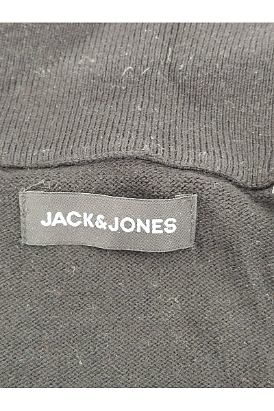 JACK & JONES Černý bavlněný pánský kardigan na zip se stojáčkem Velikost US XL | JACK & JONES | obrázek 5