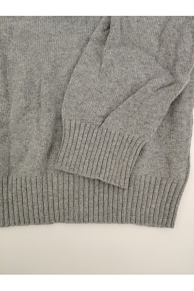 V1969 ITALIA Šedý pánský pletený pulovr s výstřihem do V basic Vel. XXL | V1969 ITALIA | obrázek 2