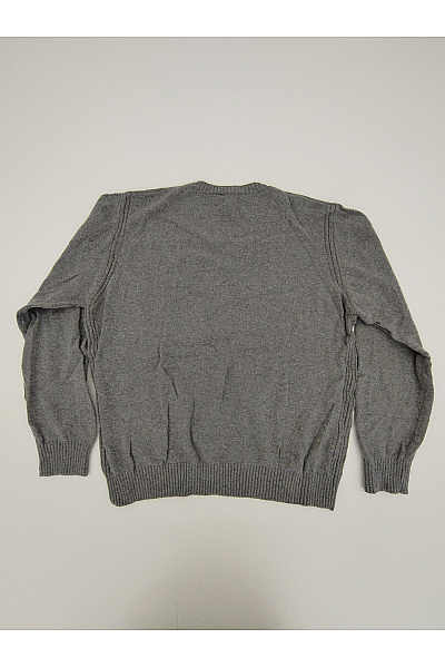 V1969 ITALIA Šedý pánský pletený pulovr s výstřihem do V basic Vel. XXL | V1969 ITALIA | obrázek 8