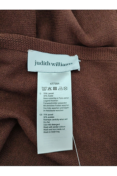 Judith Williams Hnědá pletená šála z lyocellu | Judith Williams | obrázek 3