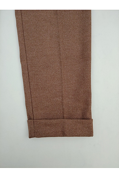 ANTIOCH Hnědé elegantní společenské kalhoty s puky Velikost EU 50 | ANTIOCH | obrázek 4