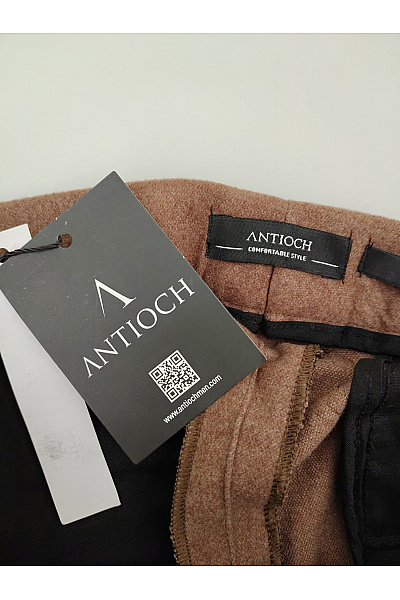 ANTIOCH Hnědé elegantní společenské kalhoty s puky Velikost EU 50 | ANTIOCH | obrázek 6