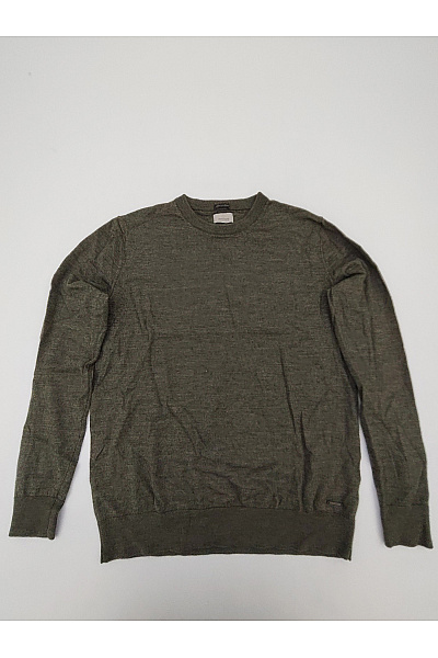 DSTREZZED Pánský Vlněný Pulovr Khaki Basic Velikost L