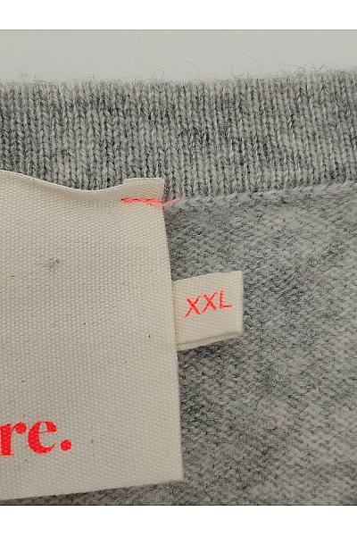 ABSOLUT CASHMERE Šedý kašmírový pulovr s výstřihem do V basic Velikost XXL | ABSOLUT CASHMERE | obrázek 5