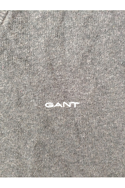 GANT Pánský vlněný pulovr s výstřihem do V černý Vel. L | GANT | obrázek 2