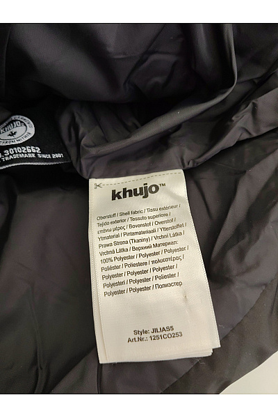 Khujo Černá Prošívaná Zimní Bunda S Kapucí Velikost MEDIUM