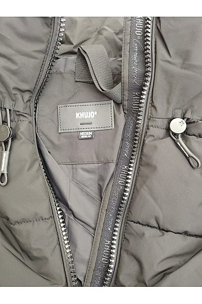 Khujo Černá prošívaná zimní bunda s kapucí Velikost MEDIUM | Khujo | obrázek 8