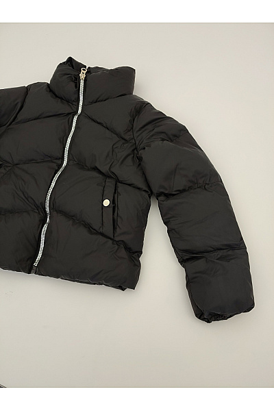 JIMMY SANDERS Černá krátká prošívaná puffer bunda se zipem Vel. M | JIMMY SANDERS | obrázek 2