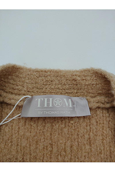THOM By Thomas Rath Béžový vlněný kardigan na knoflíky Vel. DE 48 | THOM By Thomas Rath | obrázek 4