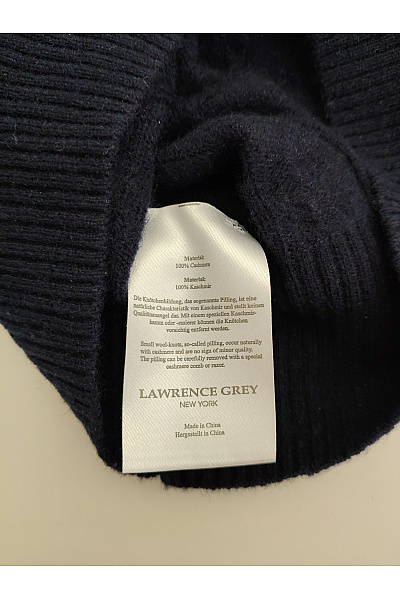 LAWRENCE GREY Černý kašmírový rolák s copánkovým vzorem Vel. XS | LAWRENCE GREY | obrázek 7