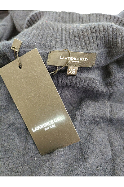 LAWRENCE GREY Černý kašmírový rolák s copánkovým vzorem Vel. XS | LAWRENCE GREY | obrázek 8